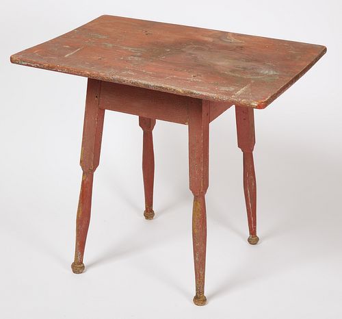 Tavern Table in Red Paint