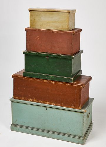 Five Early Painted Boxes