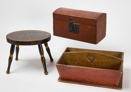 Child's Footstool, Document Box and Carryall