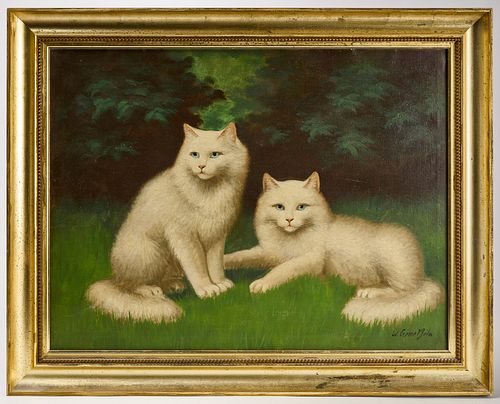 Painting of White Cats
