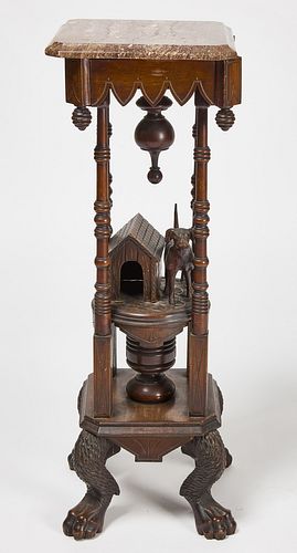 Victorian Stand with Dog and Dog House
