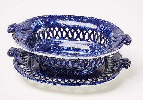 Luscombe Reticulated Ceramic Bowl with Tray