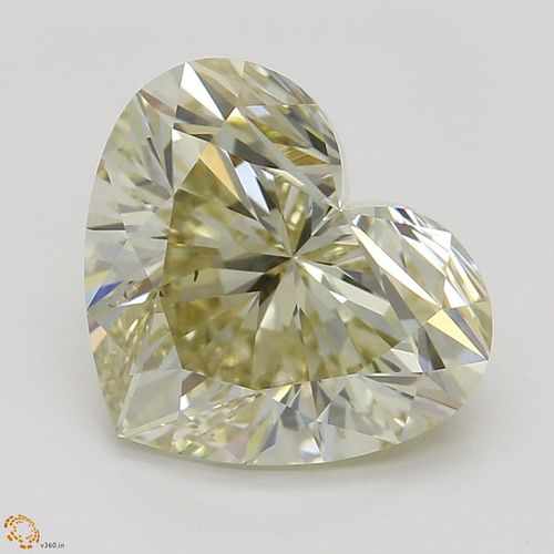 2.06 ct, Natural Fancy Light Brownish Yellow Even Color, VS2, Heart cut Diamond (GIA Graded), Appraised Value: $25,100 