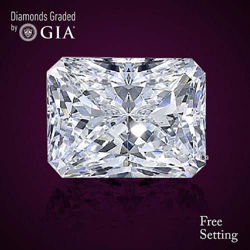3.50 ct, E/VVS2, Radiant cut GIA Graded Diamond. Appraised Value: $266,800 