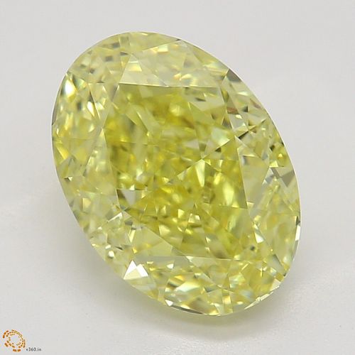 1.58 ct, Natural Fancy Intense Yellow Even Color, VVS1, Oval cut Diamond (GIA Graded), Appraised Value: $58,100 