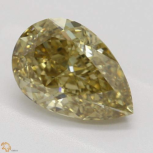 1.57 ct, Natural Fancy Brown Yellow Even Color, VVS1, Pear cut Diamond (GIA Graded), Appraised Value: $19,100 