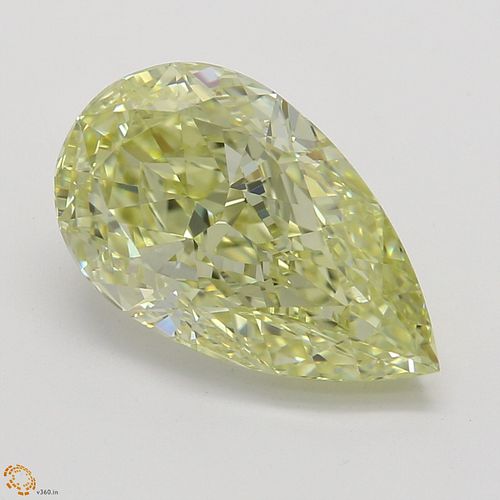 2.33 ct, Natural Fancy Yellow Even Color, VVS1, Pear cut Diamond (GIA Graded), Appraised Value: $74,500 