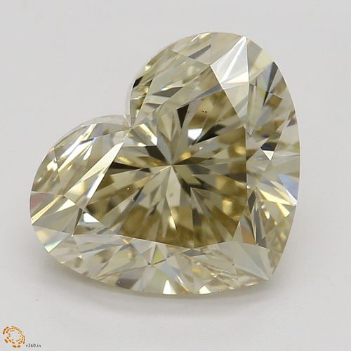 2.01 ct, Natural Fancy Light Brown Yellow Even Color, VS2, Heart cut Diamond (GIA Graded), Appraised Value: $20,400 