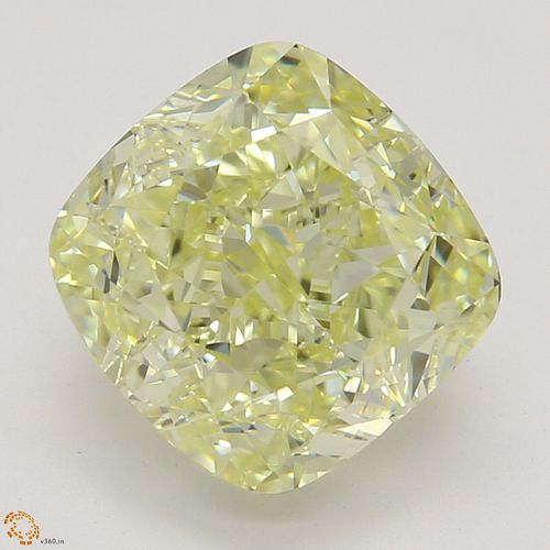 2.51 ct, Natural Fancy Light Yellow Even Color, VVS1, Cushion cut Diamond (GIA Graded), Appraised Value: $49,100 
