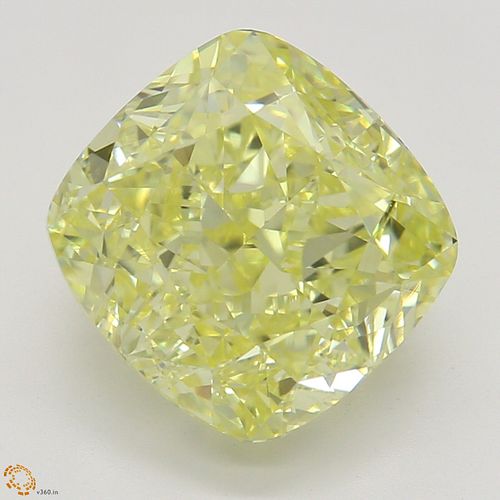 3.01 ct, Natural Fancy Yellow Even Color, VS1, Cushion cut Diamond (GIA Graded), Appraised Value: $103,500 