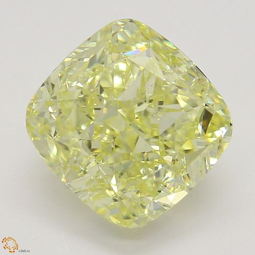 2.84 ct, Natural Fancy Yellow Even Color, VS1, Cushion cut Diamond (GIA Graded), Appraised Value: $69,200 
