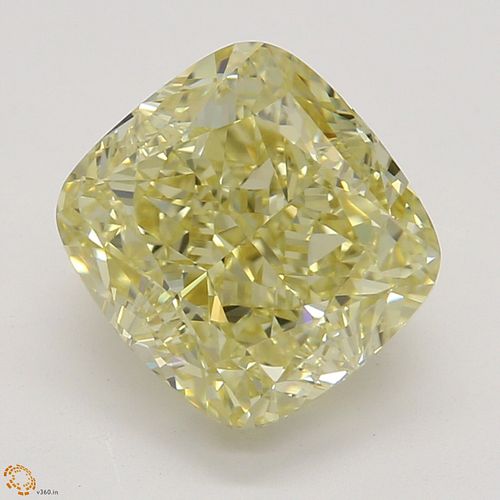 2.01 ct, Natural Fancy Yellow Even Color, VVS2, Cushion cut Diamond (GIA Graded), Appraised Value: $36,100 