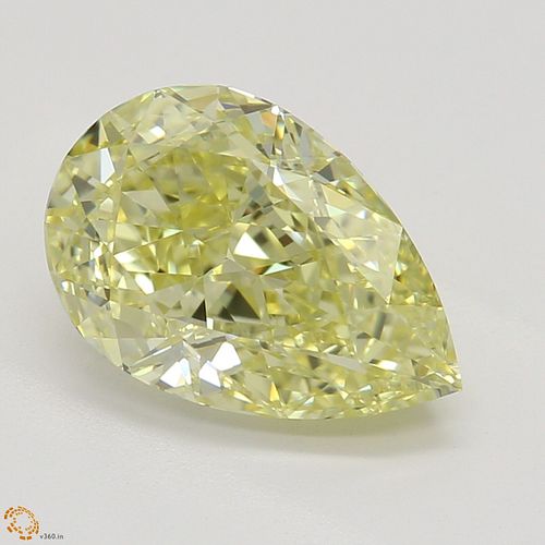 1.60 ct, Natural Fancy Yellow Even Color, IF, Pear cut Diamond (GIA Graded), Appraised Value: $42,300 