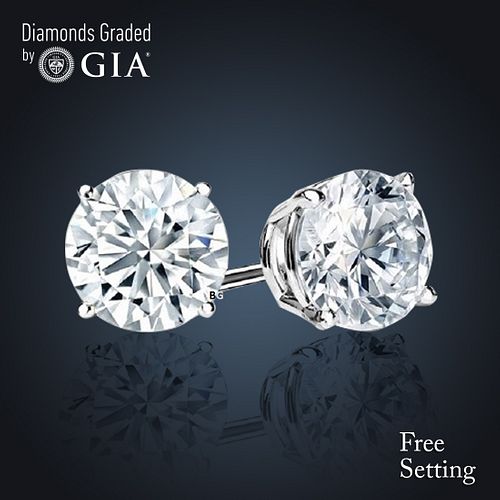 10.04 carat diamond pair Round cut Diamond GIA Graded 1) 5.03 ct, Color I, VVS1 2) 5.01 ct, Color J, VVS2. Appraised Value: $740,100 
