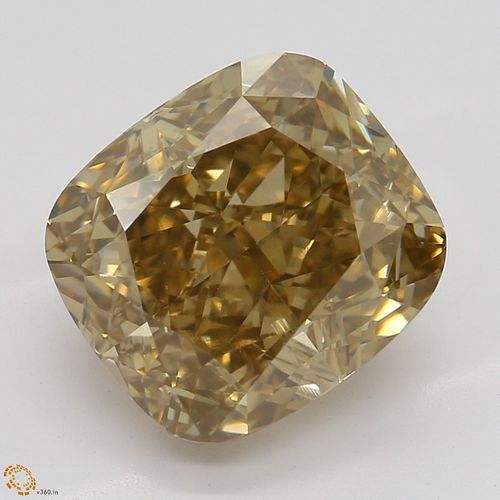 3.61 ct, Natural Fancy Dark Yellowish Brown Even Color, VS1, Cushion cut Diamond (GIA Graded), Appraised Value: $36,400 
