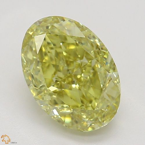 1.01 ct, Natural Fancy Intense Yellow Even Color, VS2, Oval cut Diamond (GIA Graded), Appraised Value: $25,000 