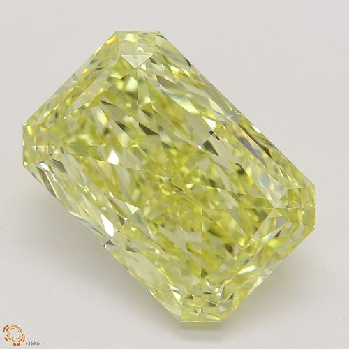 6.66 ct, Natural Fancy Intense Yellow Even Color, VVS2, Radiant cut Diamond (GIA Graded), Appraised Value: $785,800 