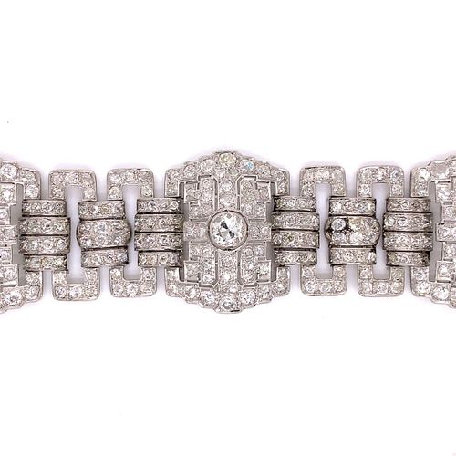 Art Deco 40.80 Ct. Diamond Bracelet