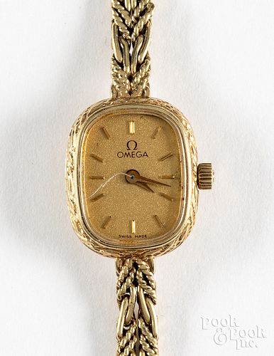 Omega 14K gold ladies wristwatch