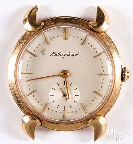 Mathey Tissot 14K gold wristwatch case