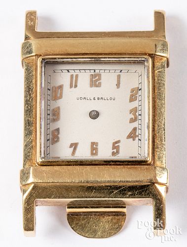 Udall & Ballou 14K gold wristwatch case