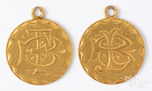 Two Liberty gold coins