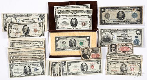 US paper currency, to include a large twenty note