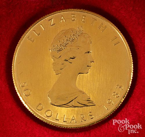 Canada 1ozt. fine gold coin.