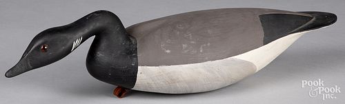 Hurley Conklin carved swimming brant decoy