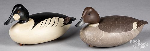 Pair of George Strunk, goldeneye duck decoys