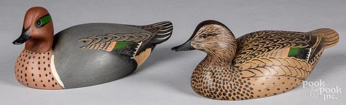 William H. Cranmer green wing teal duck decoys