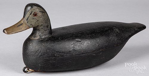 Rube Corliss black duck decoy