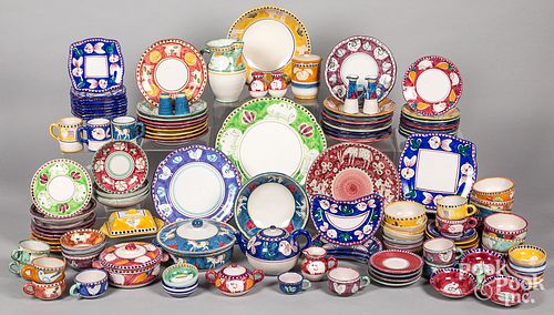 Large group of Solimene Italian dinnerware