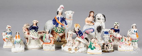 Group of Staffordshire men and women with animals