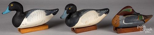 Three Harry Jobes carved and painted duck decoys