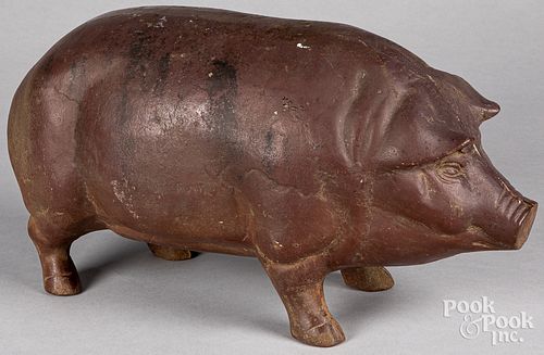 Large cast iron pig