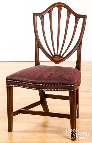 Hepplewhite mahogany shieldback dining chair