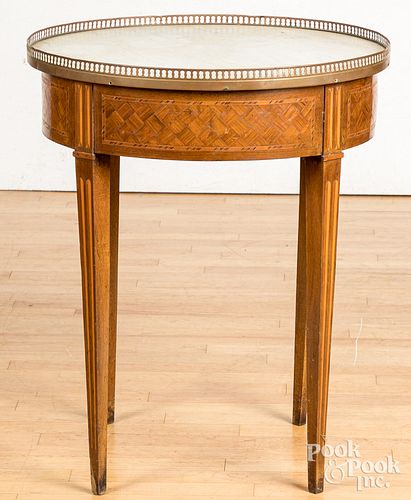 Marble top center table, 19th c.