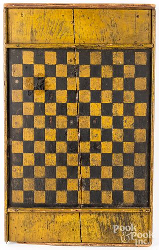 Painted gameboard, late 19th c.