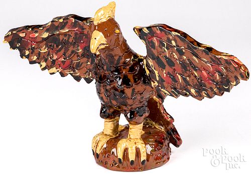 Lester Breininger incised redware eagle
