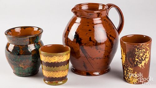 Group of Breininger pottery redware