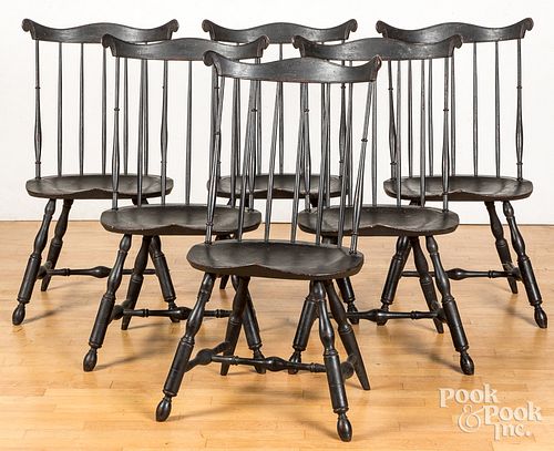Six Jan Mailey Lancaster Windsor chairs.
