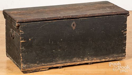 New England painted pine sailors chest, 19th c.