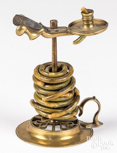 Brass wax jack, 19th c.
