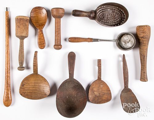 Group of woodenware, 19th c.