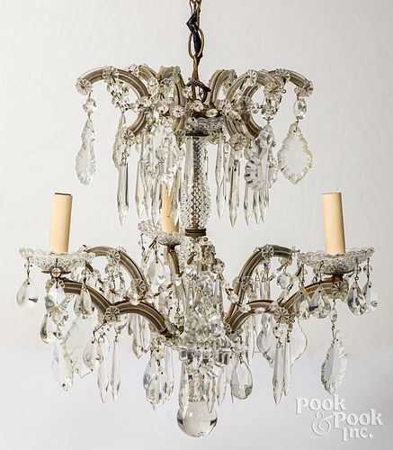 Hanging crystal chandelier, 20th c.