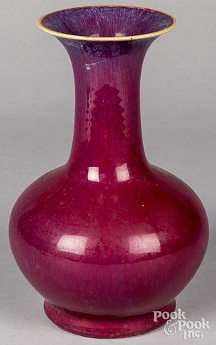 Chinese flambe porcelain vase