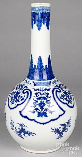 Large Chinese blue and white porcelain vase
