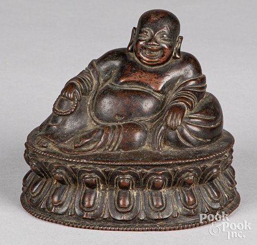 Chinese bronze laughing Buddha