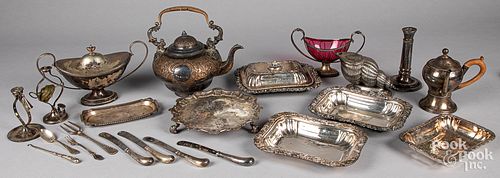 Large group of silver plate